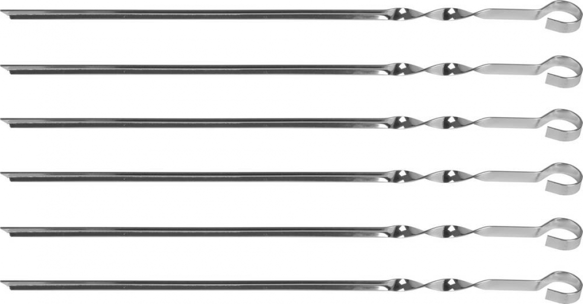 Фото №1 Stainless steel set of skewers 6 pcs. 450 mm. in length